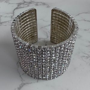 Brilliant Rhinestone Glam Cuff Bracelet